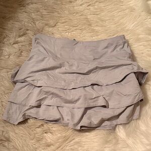 Athleta Gray Ruffled Tennis Skirt